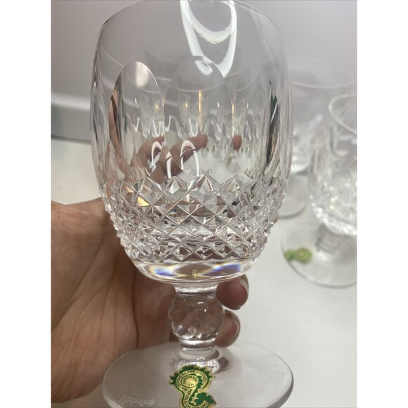 Set Of 4 Vintage Waterford Colleen Claret Wine Glasses Crystal Short Ball Stem - Picture 3 of 14
